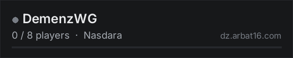 DemenzWG on the AR16 DayZ server list