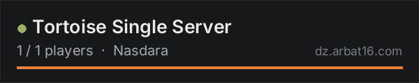 Tortoise Single Server on the AR16 DayZ server list