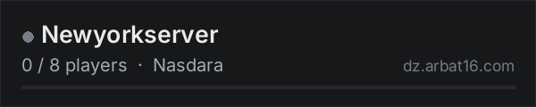 Newyorkserver on the AR16 DayZ server list