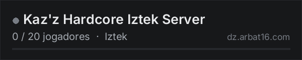 Kaz'z Hardcore Iztek Server na lista de servidores de DayZ da AR16