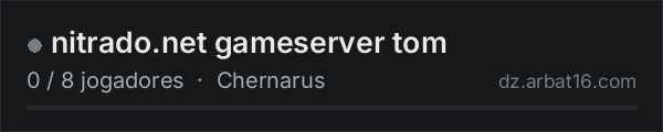 nitrado.net gameserver tom na lista de servidores de DayZ da AR16