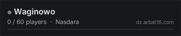 Waginowo on the AR16 DayZ server list