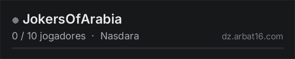 JokersOfArabia na lista de servidores de DayZ da AR16