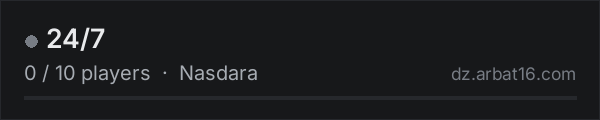 24/7 on the AR16 DayZ server list