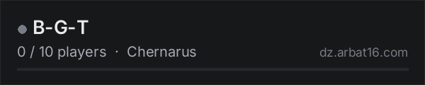 B-G-T on the AR16 DayZ server list