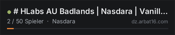 # HLabs AU Badlands | Nasdara | Vanilla Plus in der DayZ-Serverliste von AR16