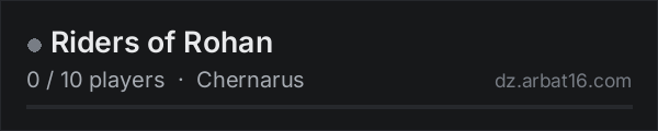 Riders of Rohan on the AR16 DayZ server list