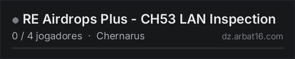 RE Airdrops Plus - CH53 LAN Inspection na lista de servidores de DayZ da AR16