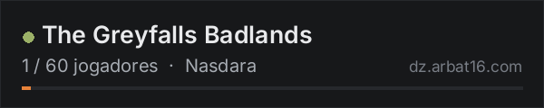 The Greyfalls Badlands na lista de servidores de DayZ da AR16
