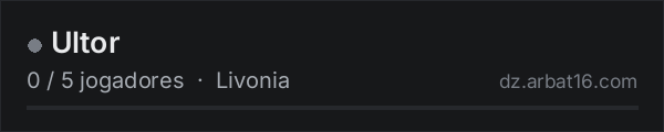 Ultor na lista de servidores de DayZ da AR16