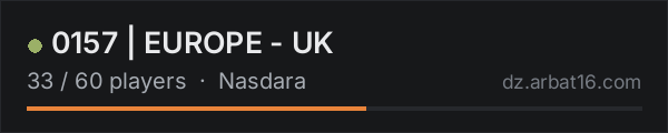 0157 | EUROPE - UK on the AR16 DayZ server list