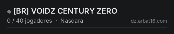 [BR] VOIDZ CENTURY ZERO na lista de servidores de DayZ da AR16