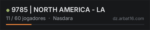 9785 | NORTH AMERICA - LA na lista de servidores de DayZ da AR16