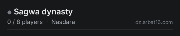 Sagwa dynasty on the AR16 DayZ server list