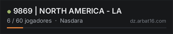 9869 | NORTH AMERICA - LA na lista de servidores de DayZ da AR16