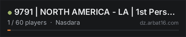 9791 | NORTH AMERICA - LA | 1st Person Only on the AR16 DayZ server list