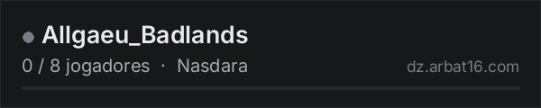 Allgaeu_Badlands na lista de servidores de DayZ da AR16