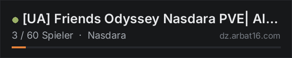 [UA] Friends Odyssey  Nasdara PVE| AI bot in der DayZ-Serverliste von AR16
