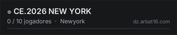 CE.2026 NEW YORK na lista de servidores de DayZ da AR16