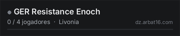 GER Resistance Enoch na lista de servidores de DayZ da AR16