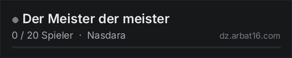 Der Meister der meister in der DayZ-Serverliste von AR16