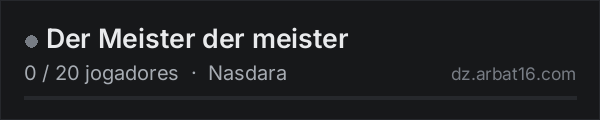 Der Meister der meister na lista de servidores de DayZ da AR16