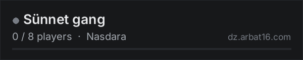 Sünnet gang on the AR16 DayZ server list
