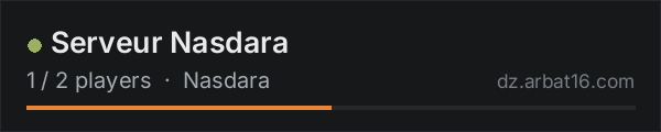 Serveur Nasdara on the AR16 DayZ server list