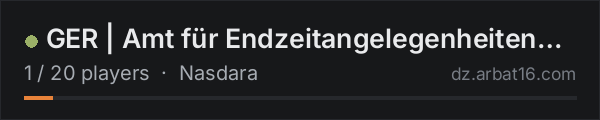 GER | Amt für Endzeitangelegenheiten | PvE on the AR16 DayZ server list