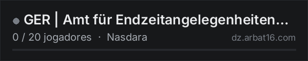 GER | Amt für Endzeitangelegenheiten | PvE na lista de servidores de DayZ da AR16