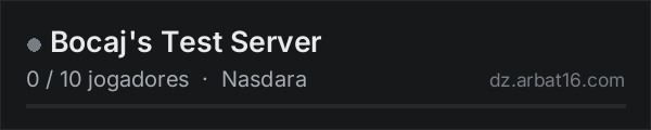 Bocaj's Test Server na lista de servidores de DayZ da AR16