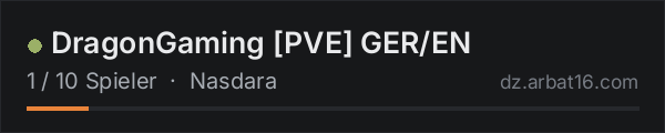 DragonGaming [PVE] GER/EN in der DayZ-Serverliste von AR16