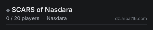 SCARS of Nasdara on the AR16 DayZ server list