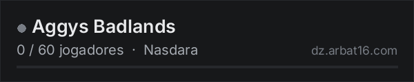 Aggys Badlands na lista de servidores de DayZ da AR16