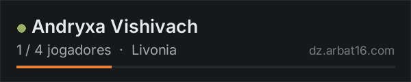 Andryxa Vishivach na lista de servidores de DayZ da AR16