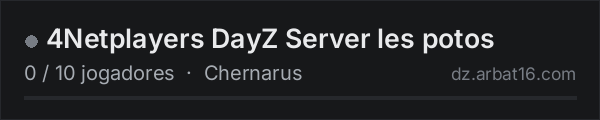 4Netplayers DayZ Server les potos na lista de servidores de DayZ da AR16