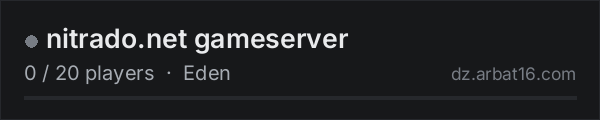 nitrado.net gameserver on the AR16 DayZ server list