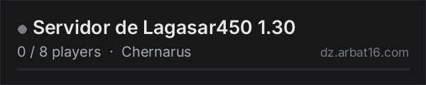 Servidor de Lagasar450 1.30 on the AR16 DayZ server list