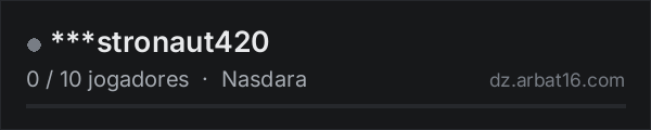 ***stronaut420 na lista de servidores de DayZ da AR16