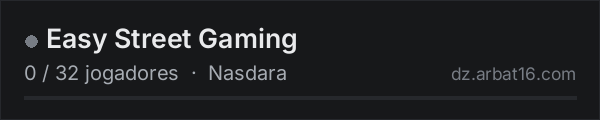 Easy Street Gaming na lista de servidores de DayZ da AR16