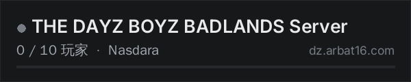 AR16 DayZ 服务器列表中的 THE DAYZ BOYZ BADLANDS Server