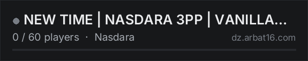 NEW TIME | NASDARA 3PP | VANILLA+ | PVP | PARTY on the AR16 DayZ server list