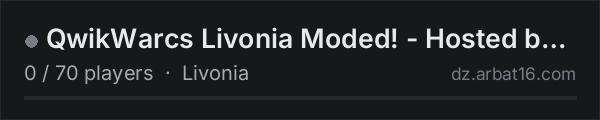 QwikWarcs Livonia Moded! - Hosted by Ceuabara on the AR16 DayZ server list