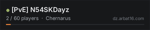 [PvE] N54SKDayz on the AR16 DayZ server list
