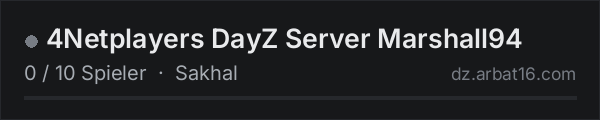 4Netplayers DayZ Server Marshall94 in der DayZ-Serverliste von AR16