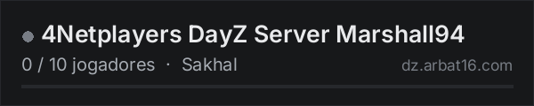 4Netplayers DayZ Server Marshall94 na lista de servidores de DayZ da AR16