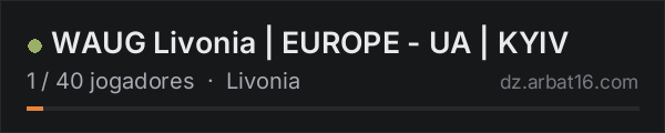 WAUG Livonia | EUROPE - UA | KYIV na lista de servidores de DayZ da AR16