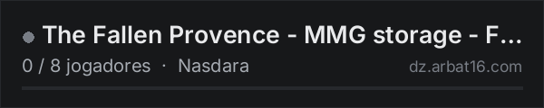 The Fallen Provence - MMG storage - FOG - Trader na lista de servidores de DayZ da AR16