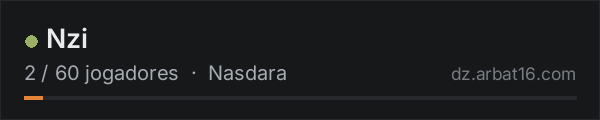 Nzi na lista de servidores de DayZ da AR16