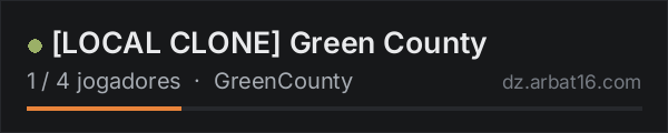[LOCAL CLONE] Green County na lista de servidores de DayZ da AR16
